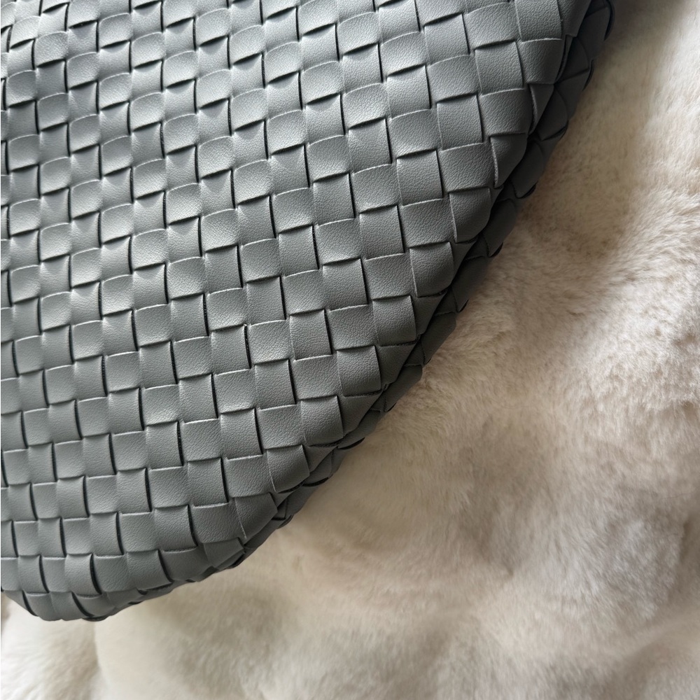 Anthropologie Brigitte Woven Hobo by Melie Bianco; Vegan Leather-Gray - Picture 4 of 4